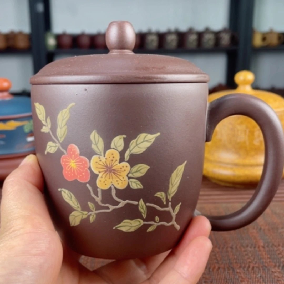 【闪购商品】茶杯紫砂宜兴原矿紫砂盖杯微瑕