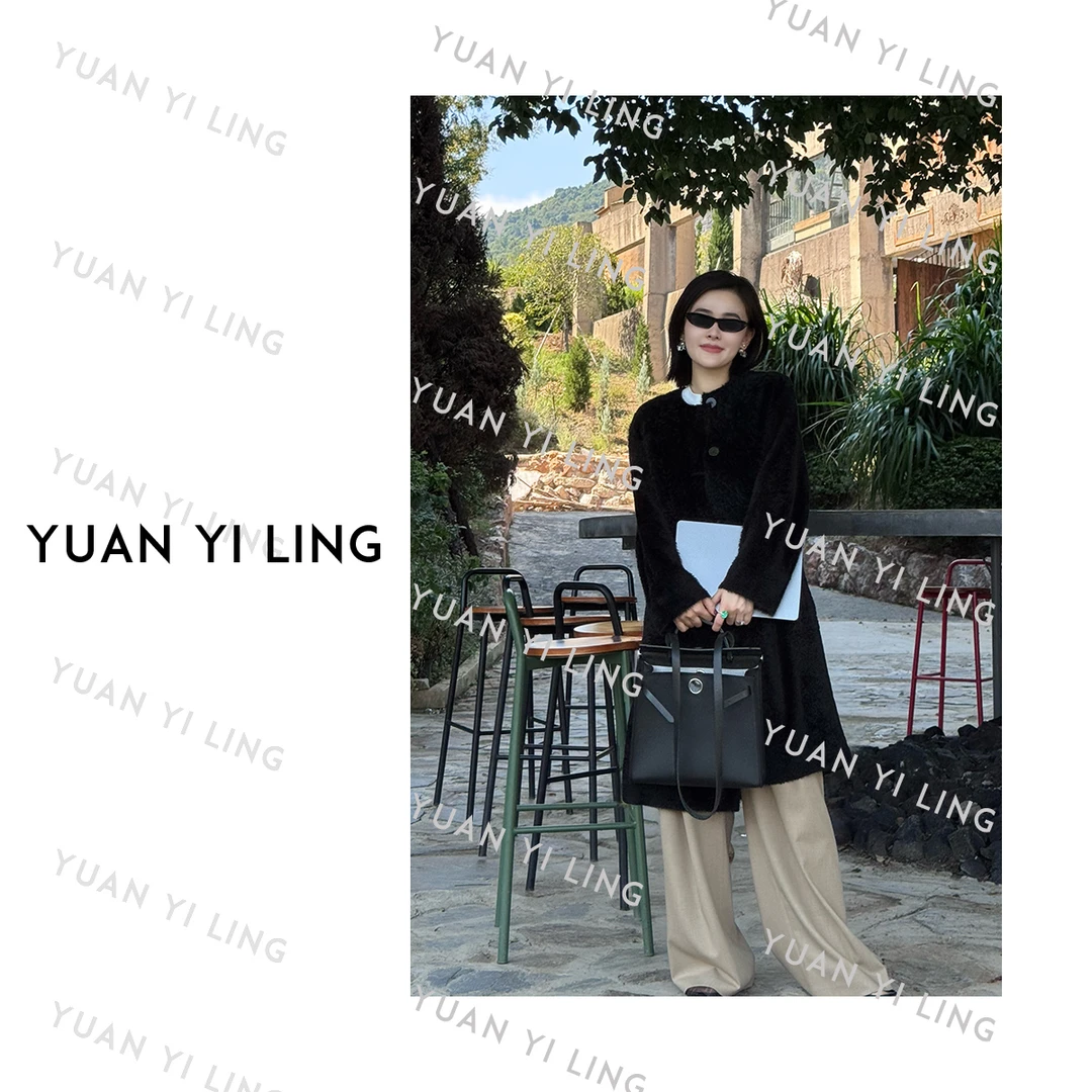 【奥维娅】土耳其进口拉贡羊毛革皮毛一体大衣皮草外套