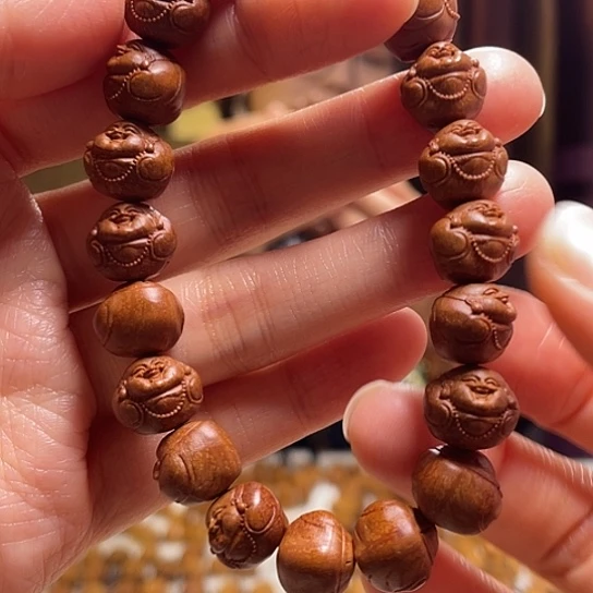 橄榄核手串/手链龙纹桃核