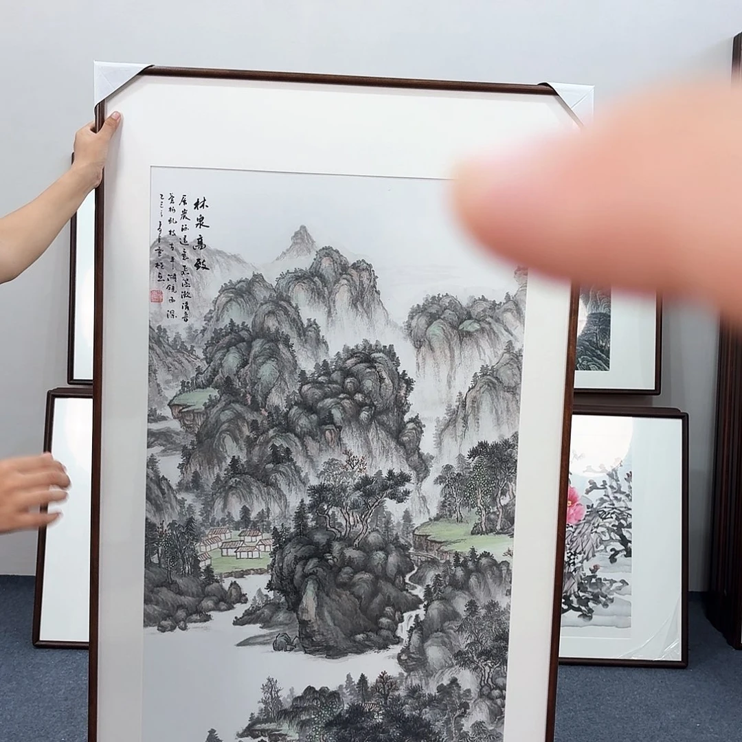 国画手绘作品山水160×80尺寸
