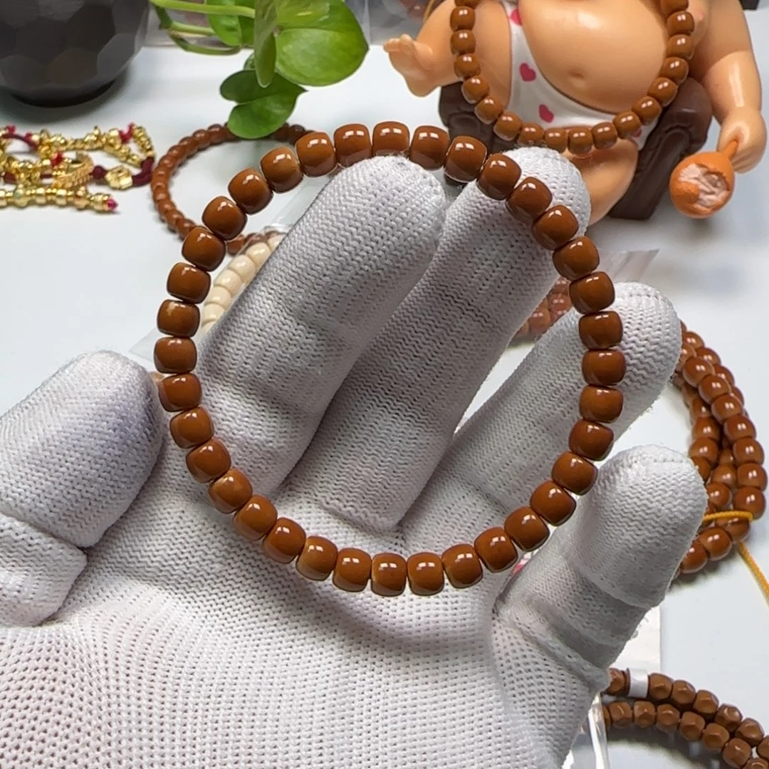 橄榄核手串/手链老挝核尖单圈6.3