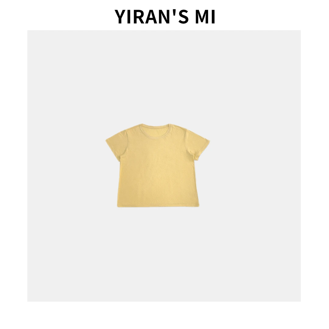 一然 破糟糟短袖2.0 极简休闲纯棉圆领T恤 YLM00825