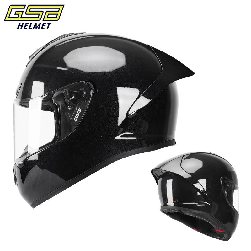 【小码福利】GSB摩托车头盔小头围玻璃钢大尾翼全覆式机车四季通用