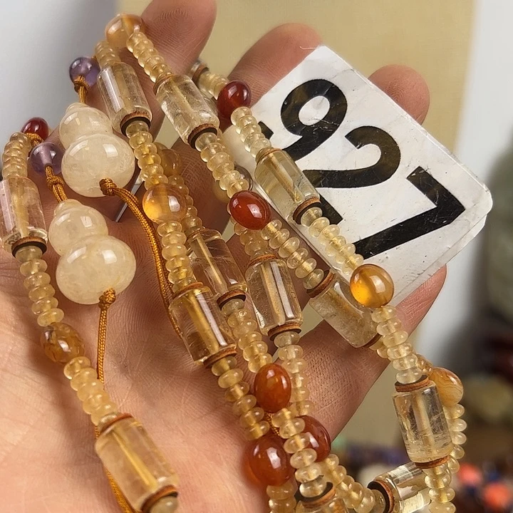 玛瑙/玉髓颈饰未镶嵌克***金