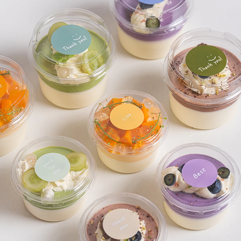 150ml椰奶冻布丁慕斯蛋糕杯甜品烘焙包装盒冰淇淋透明包装盒子