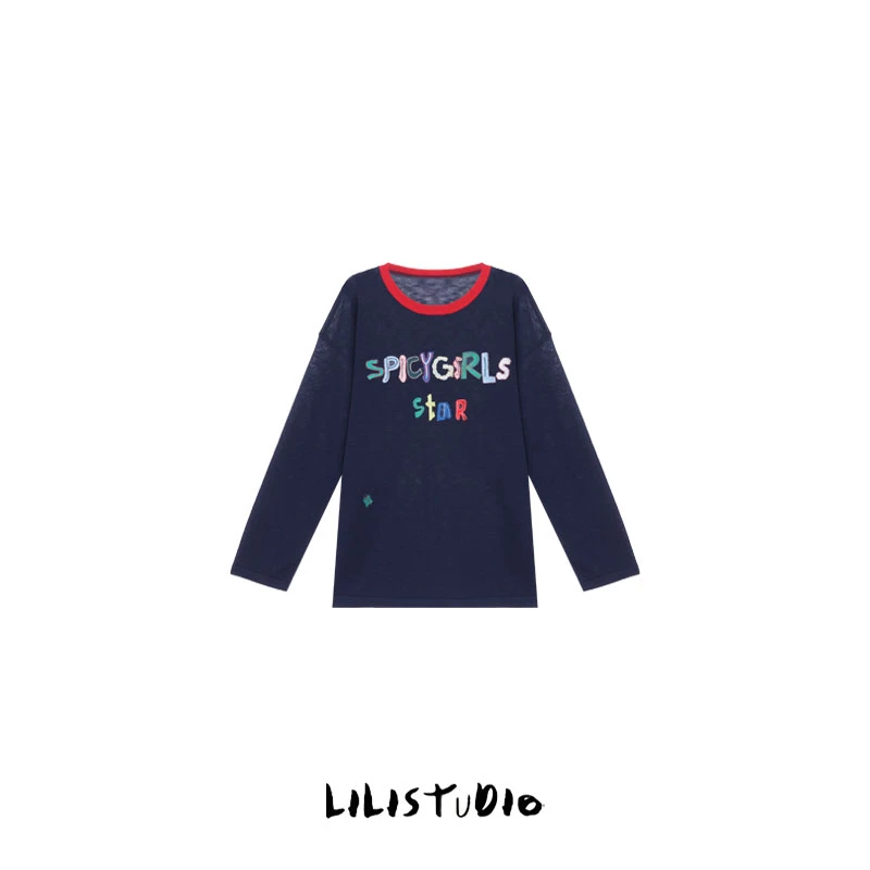 PCNY「趣味字母」不理理夏季新款小众女装时尚刺绣设计字母薄款t恤