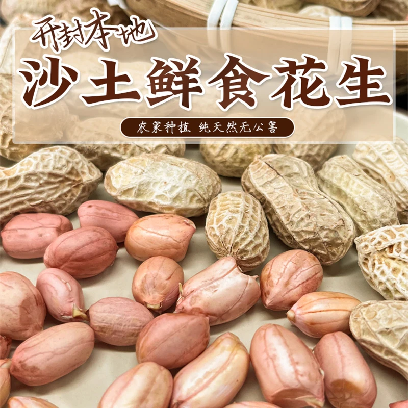 5斤农家自种鲜花生现挖现发3斤新鲜带壳湿花生可生吃可以水煮hz
