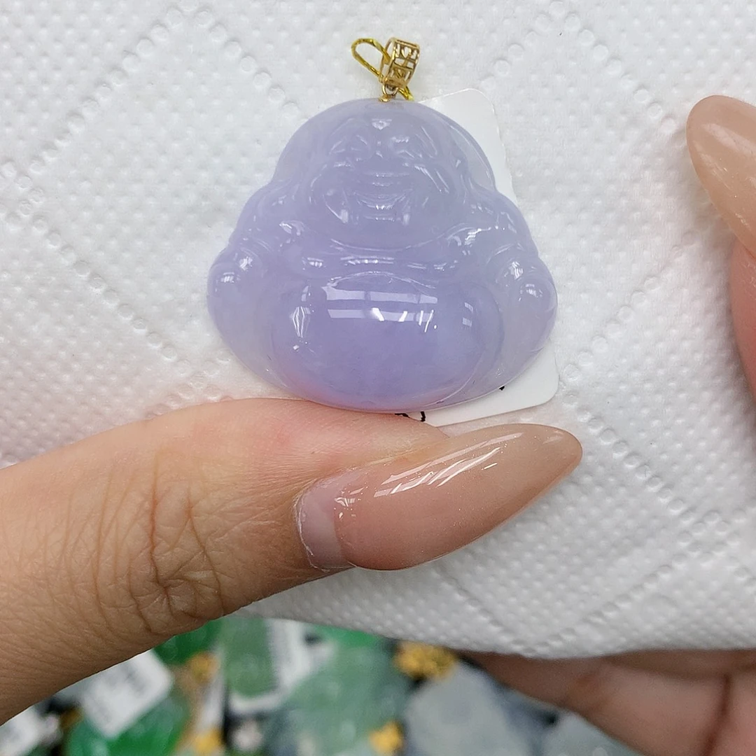 颈饰18K金镶嵌翡翠