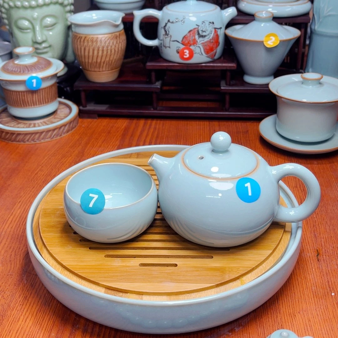 【闪购商品】汝州单壶，茶器，天青，微