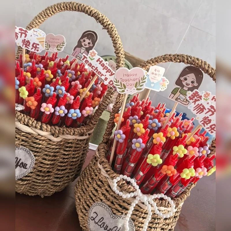 教师节红笔花束礼物创意手工diy幼儿园小学送女老师感谢师恩实用