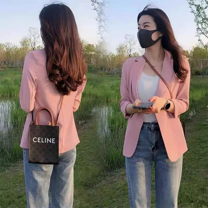 夏季薄款高定西装外套女一粒扣气质休闲显瘦时尚简约小西服上衣潮