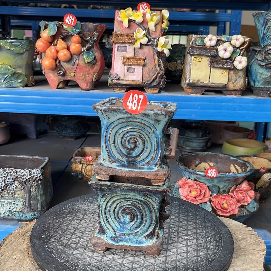 487 号陶然花器手工花盆