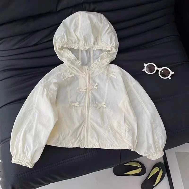 【现货】女童夏装防晒衣2025新款儿童透气薄款连帽洋气