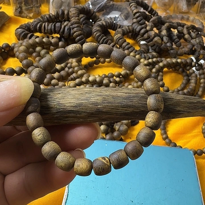 沉香沉香碎屑奇楠沉香鼓珠单圈男女生通用