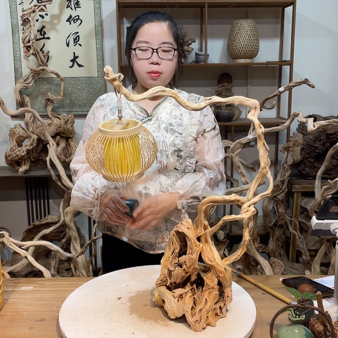 香杉木杜鹃根根艺摆件