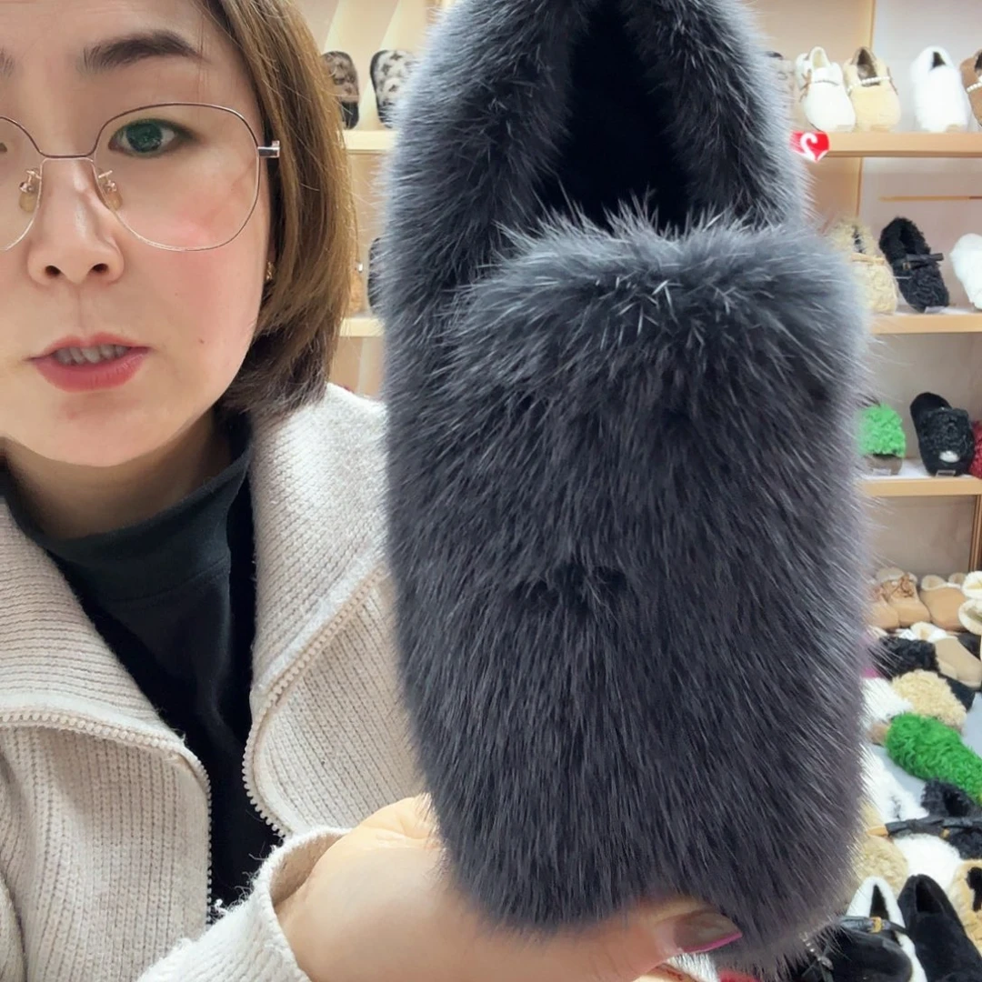 套趾款灰色貂毛福利36码