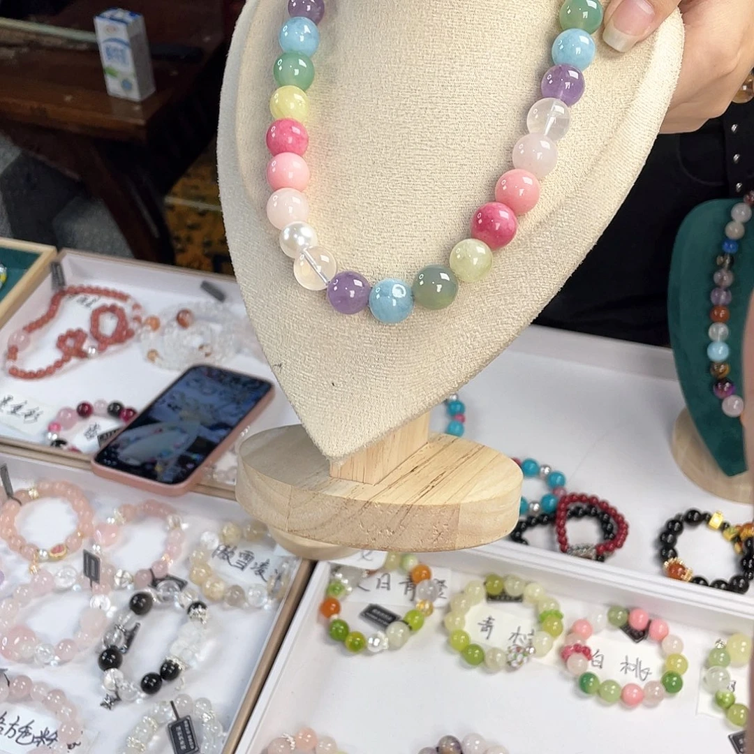 水晶手链银S925镀金镶嵌