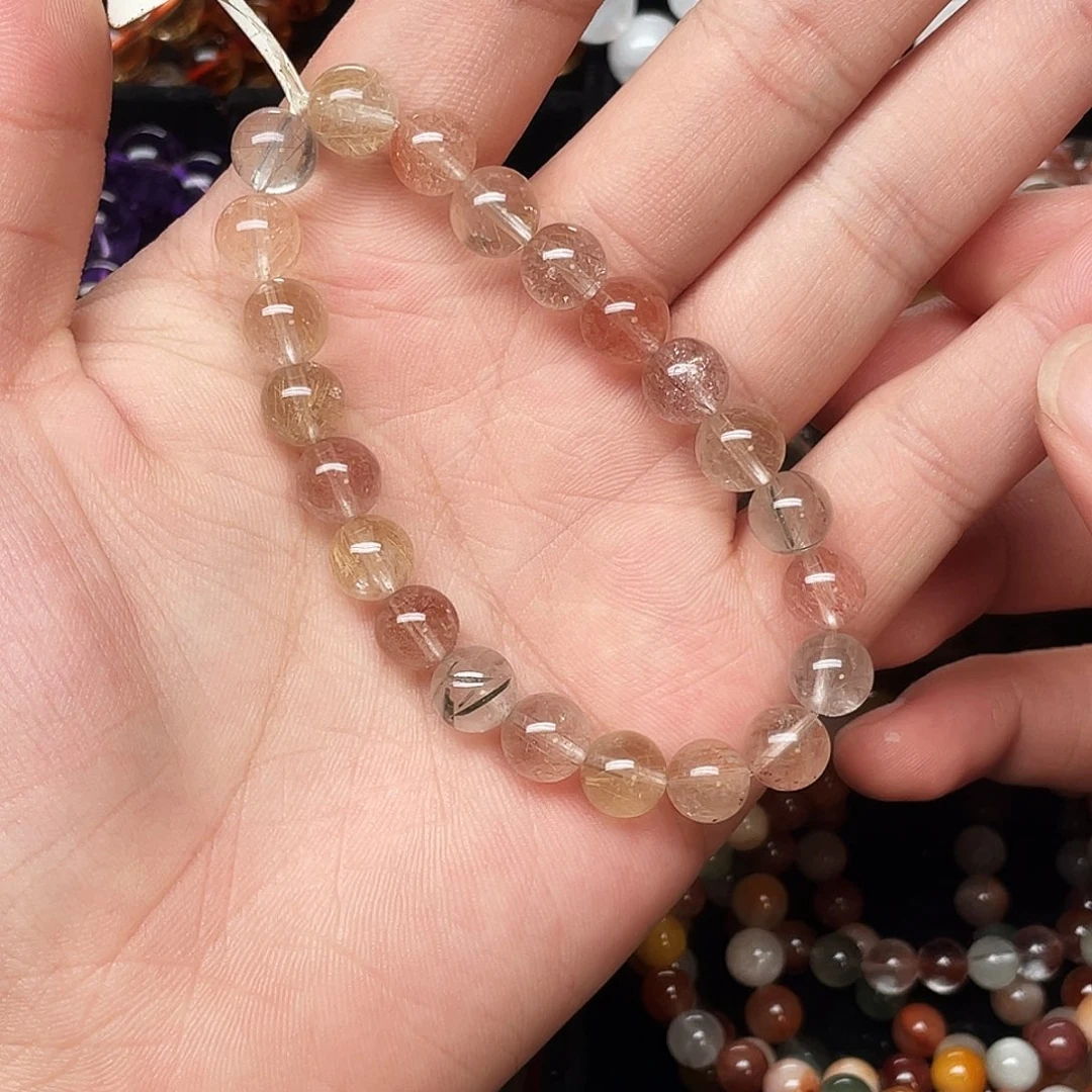 手链未镶嵌水晶彩发晶8.8