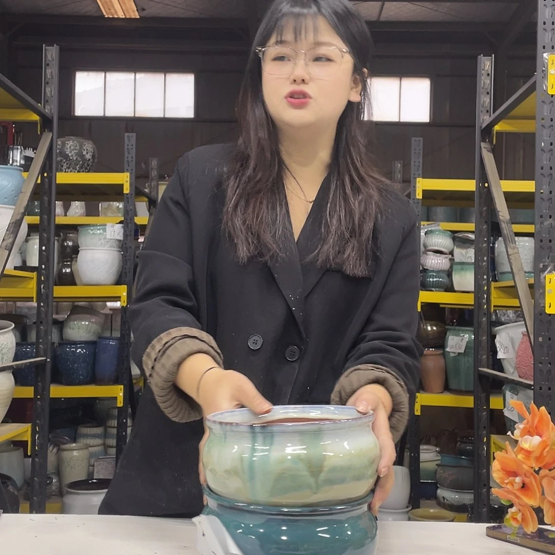 宜兴紫砂粗陶花盆