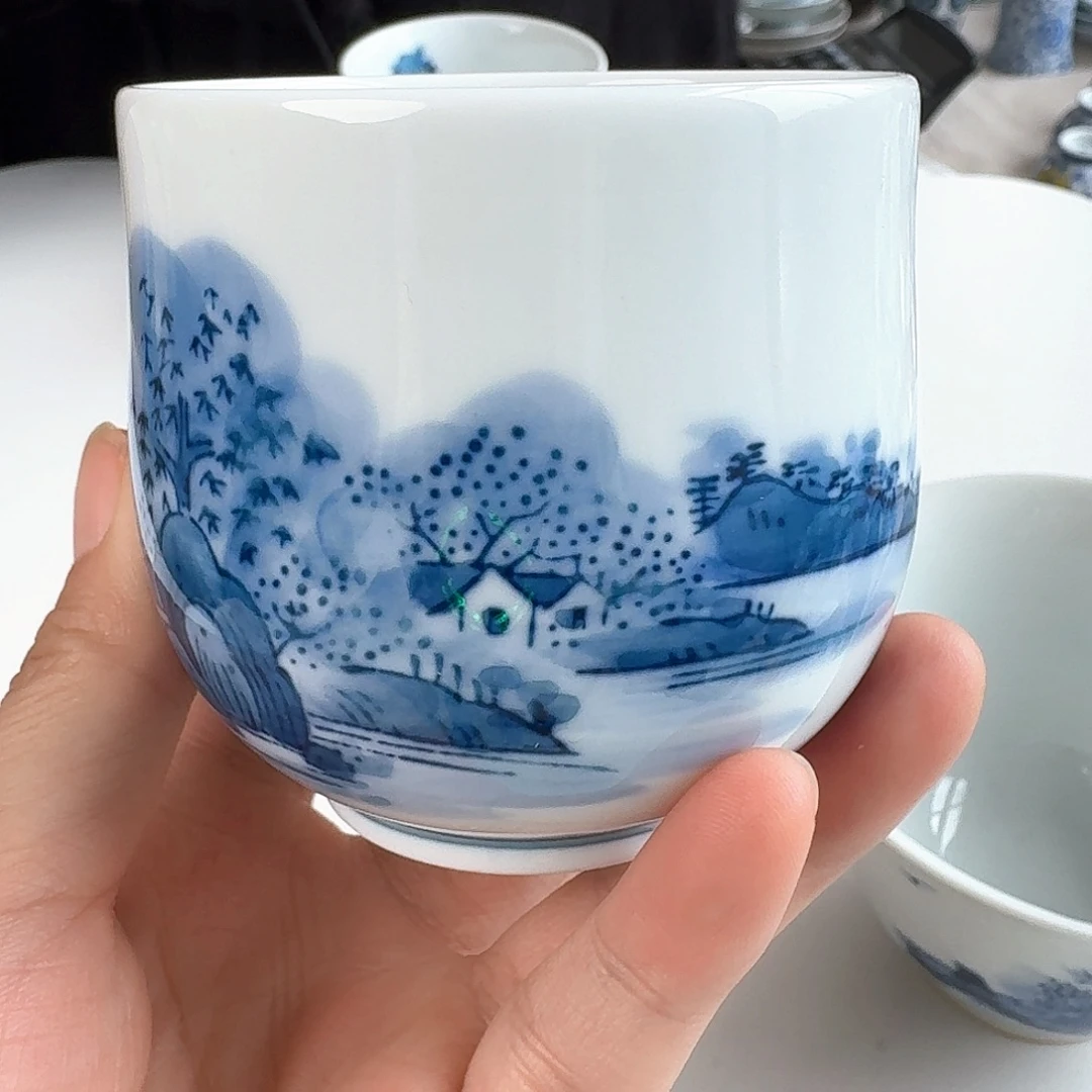 瓷片鲁山窑山水主人杯120ml