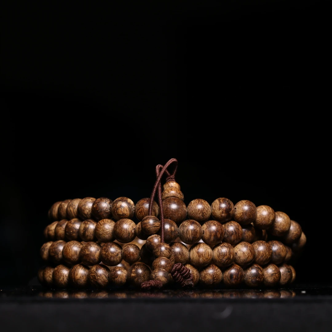 加里曼丹沉水多圈手串0.7x108颗