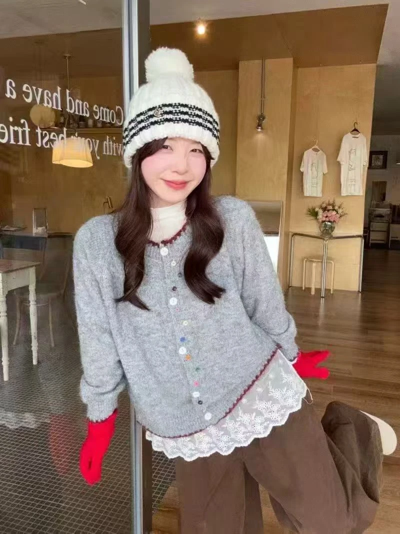 951-999    长袖时尚宽松百搭秋冬毛针织衫毛衣女