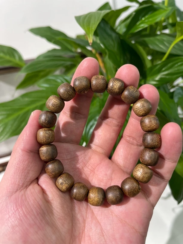 高结油老型珠 8克 10mm/21颗 国香莺歌绿奇楠沉香 不抹油不压油