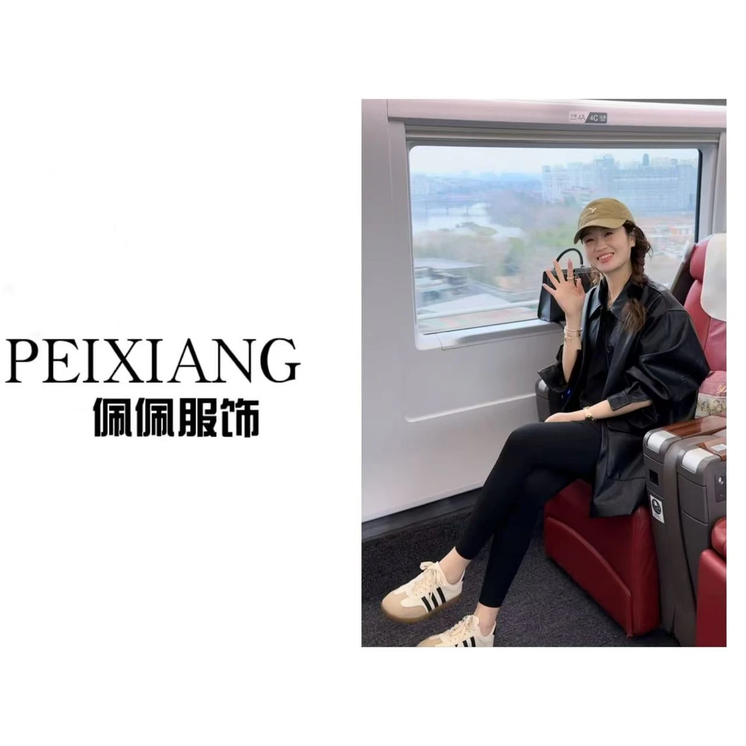 佩佩JA 【翻领皮衣】外套 Y12429 6026237 气质时尚休闲百搭黑色