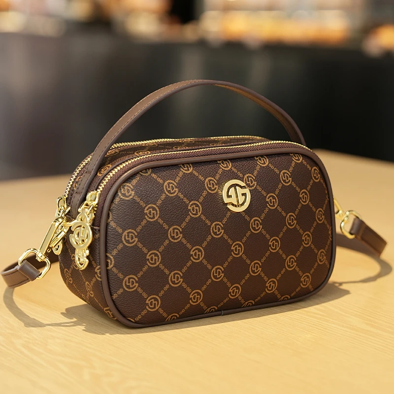 GELANDAI戈兰黛新款拉链斜挎包斜挎小包手机包单肩印花夏季1355