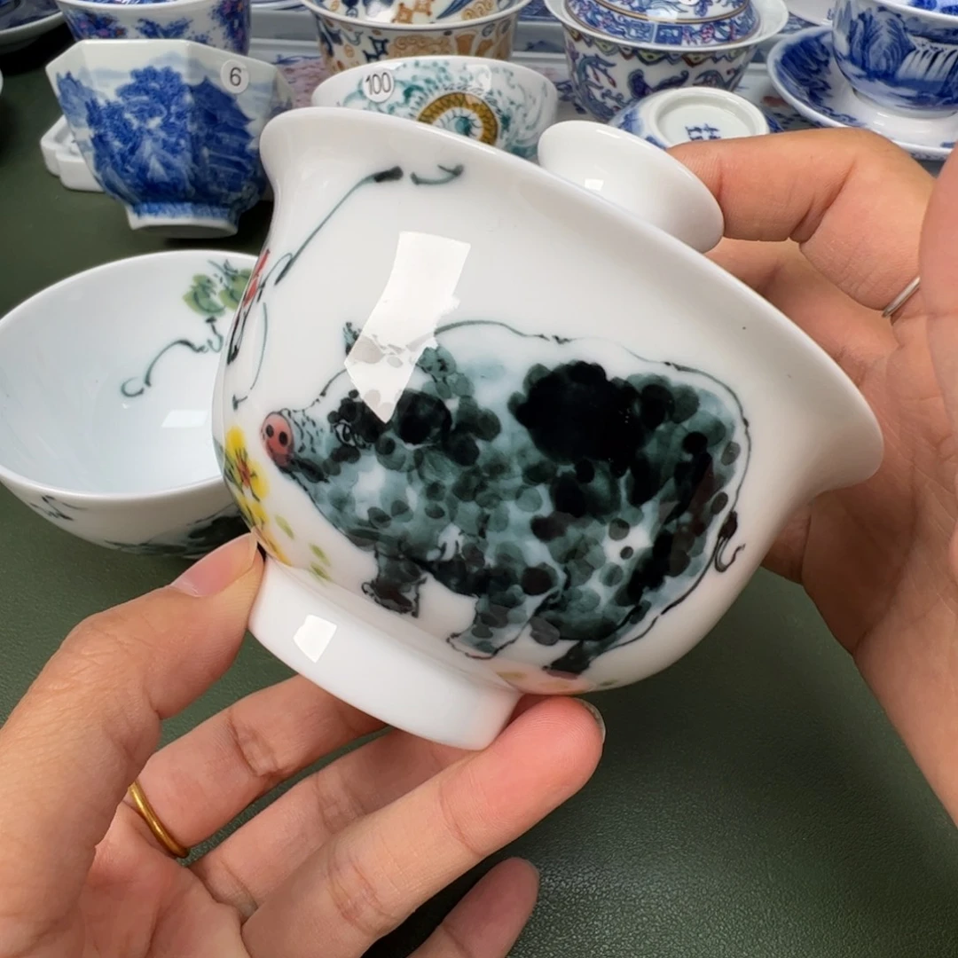 陶瓷景德镇纯手工纯手绘茶具木木89