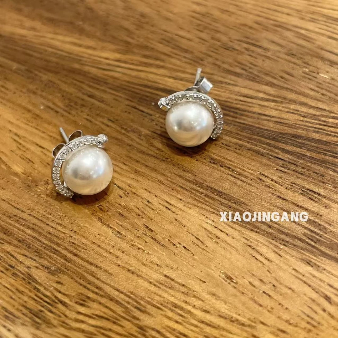 925银合成锆石耳饰 小金刚-【古典轮廓】耳饰高级耳钉银耳钉