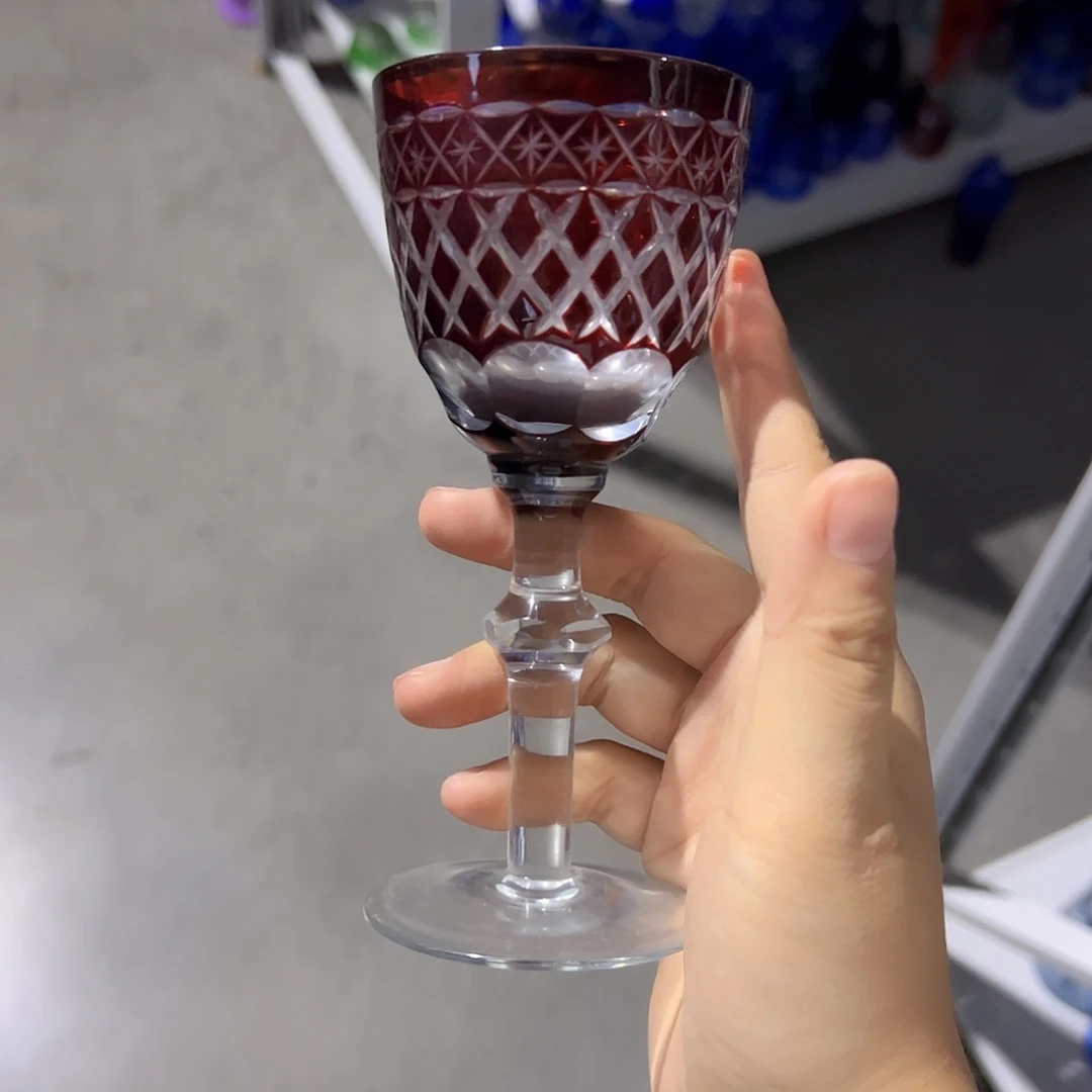水晶玻璃高脚款微瑕一个