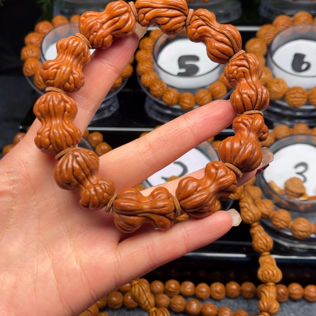 桃核手串小*龙桃核单圈