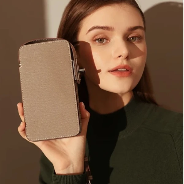 【佐伊甄选】XC-12281-大象灰轻奢女士时尚潮流通勤腋下斜挎包