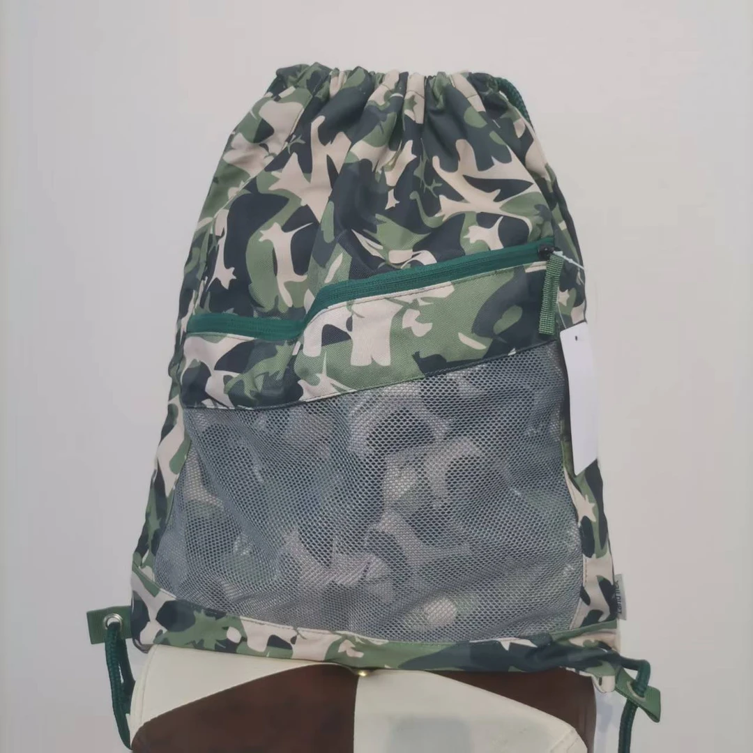 新款时尚迷彩束口双肩包011