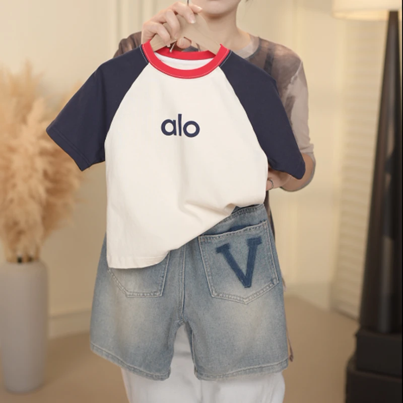 儿童夏季拼接短袖宝宝圆领休闲半袖百搭时尚宽松外穿