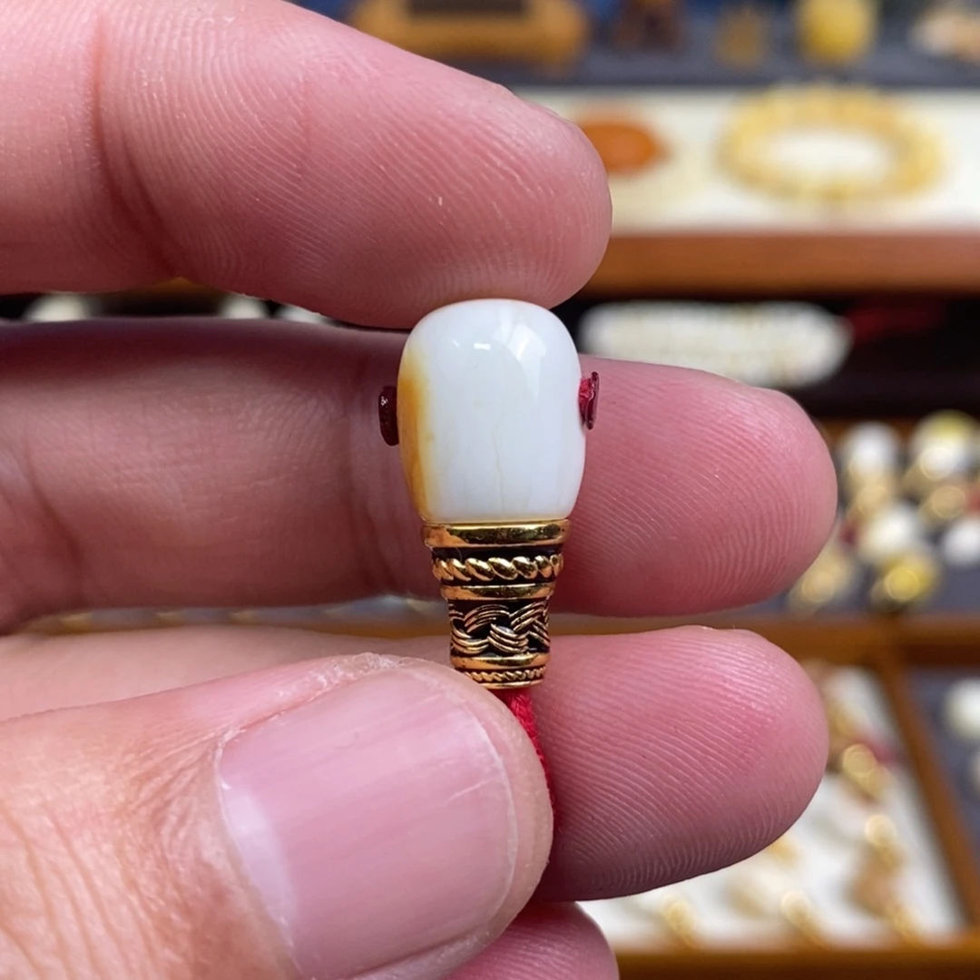 蜜蜡未镶嵌裸石配饰三通尺寸10.6