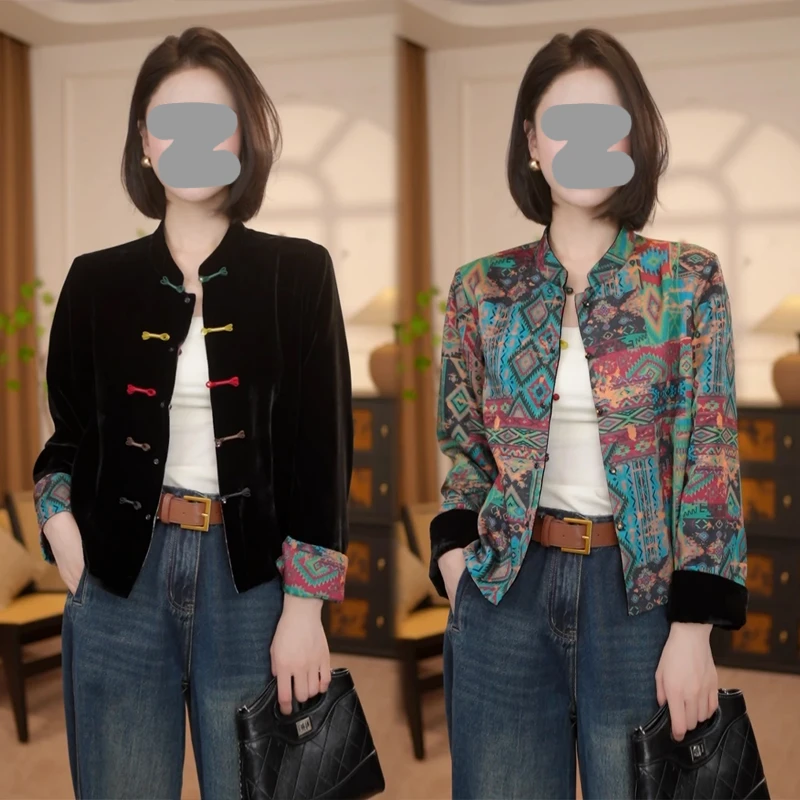 双面穿外套女2025年秋季新款时尚百搭潮流设计感显瘦通勤国风衣服