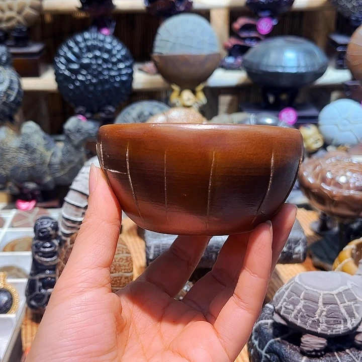 天***眼有机玻璃龟纹石精品碗