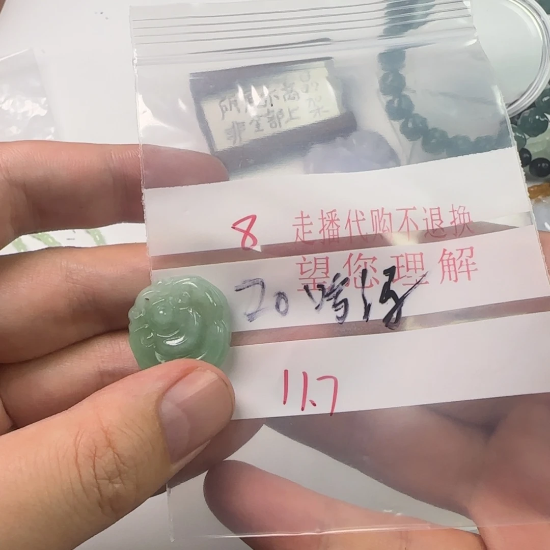 哈***了翡翠未镶嵌颈饰翡翠