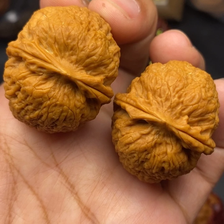 把件文玩核桃37尺密纹元宝