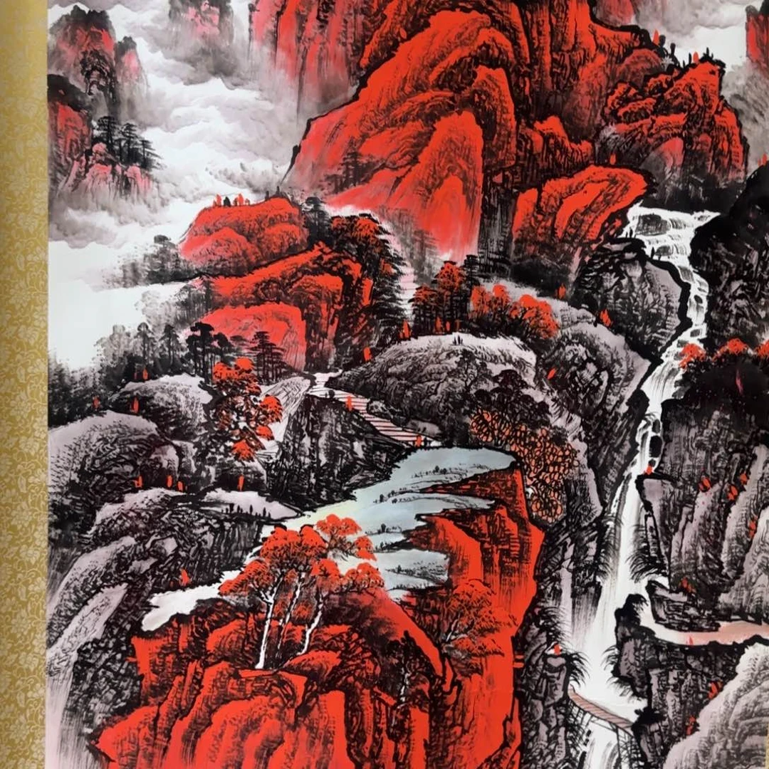 用***3国画QA原创山水作品！带证书！限购一单