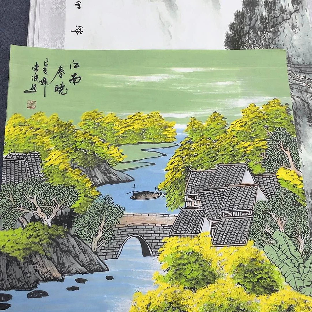 国画作品小姐姐放漏…