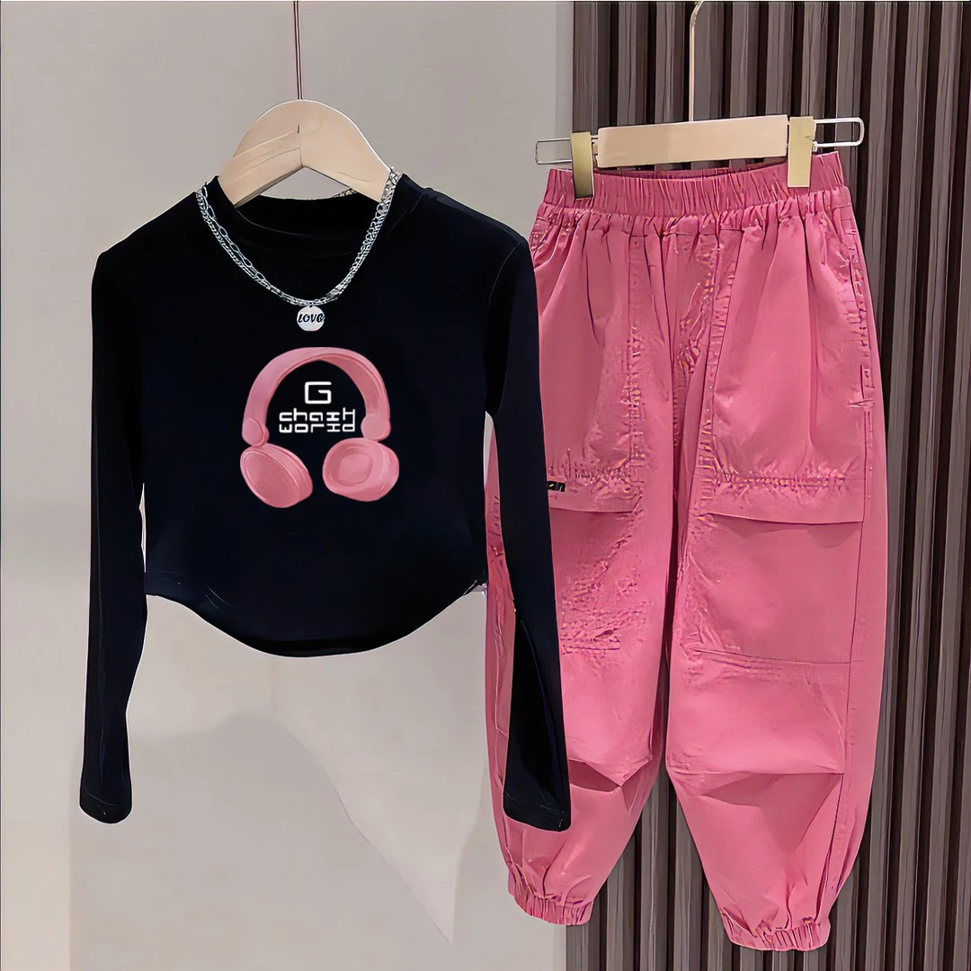 女童秋季套装洋气时髦童装女儿童衣服运动打底衫炸街潮牌服装爆款