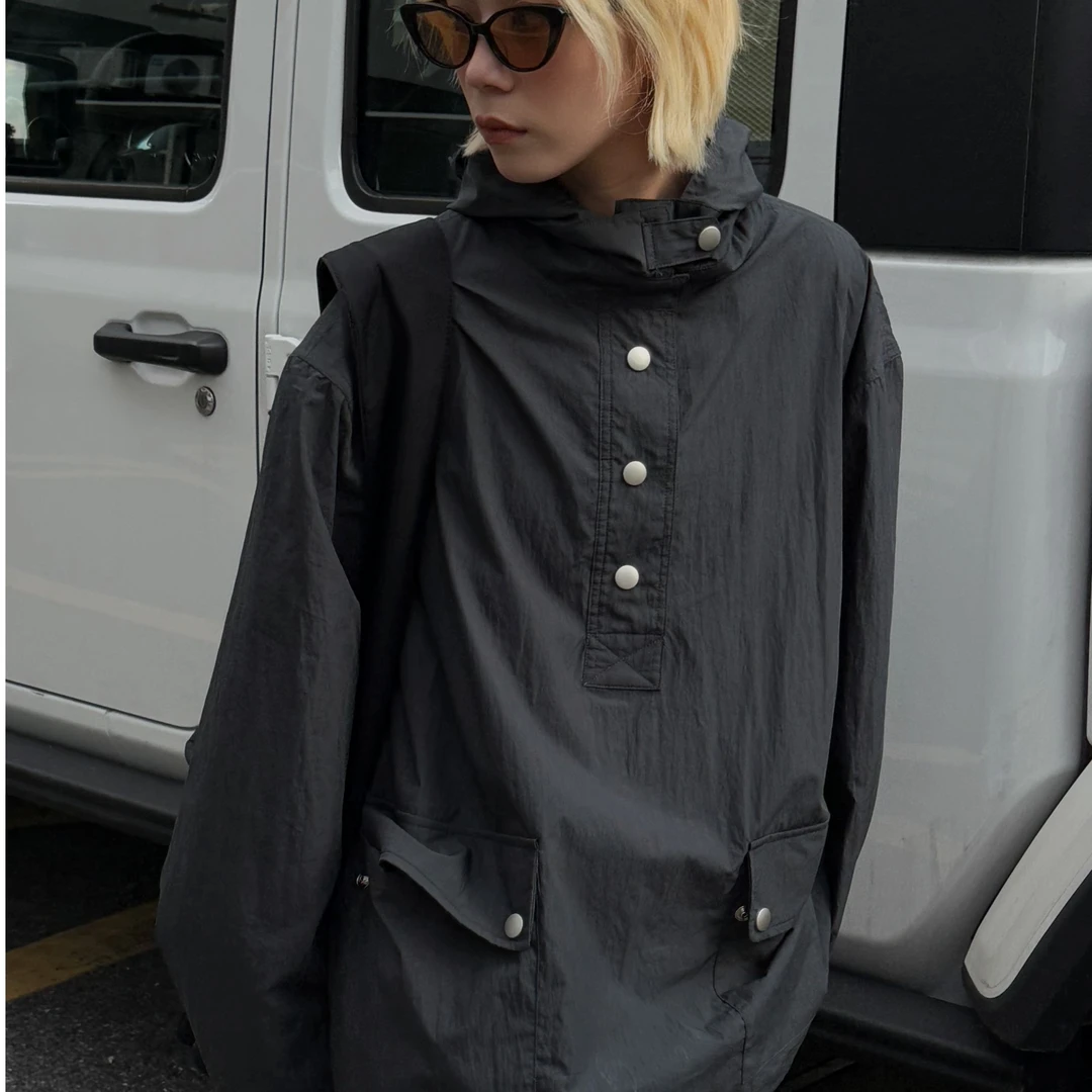 HELLOTANGO《户外猎手》春夏复古户外连帽工装风外套85450#