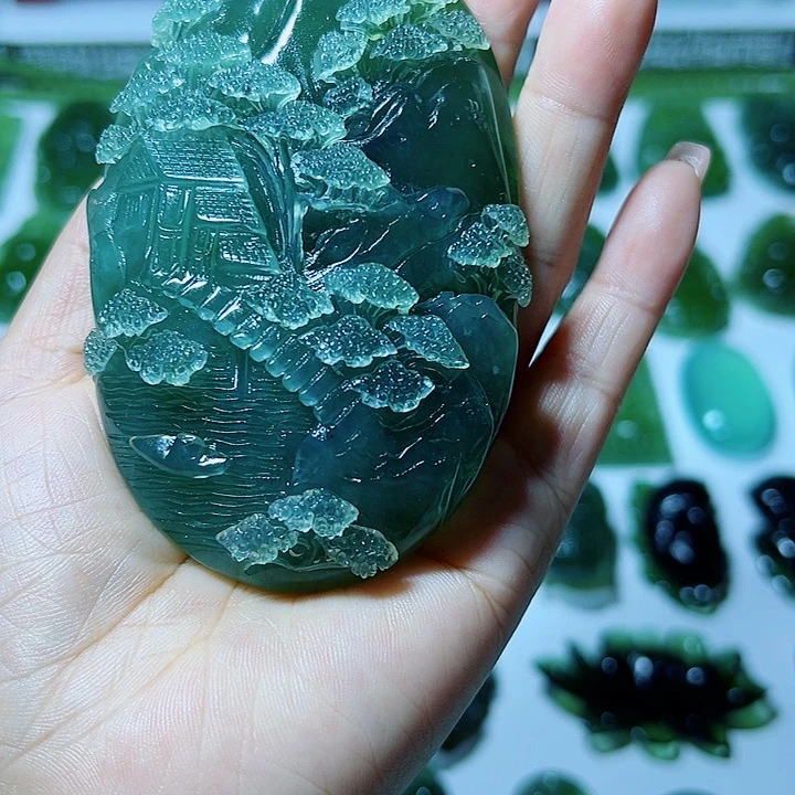 蛇纹石玉合金手把件P****y