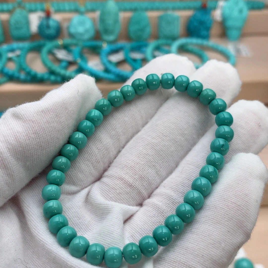 绿松石未镶嵌珠宝奇石5.8mm