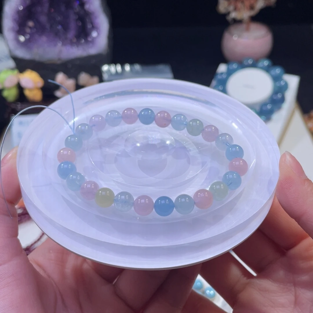 未镶嵌手链水晶马卡龙彩摩根7+