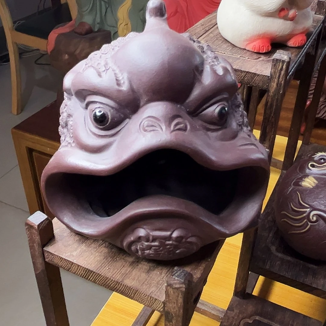 紫砂茶宠金蟾烟灰缸