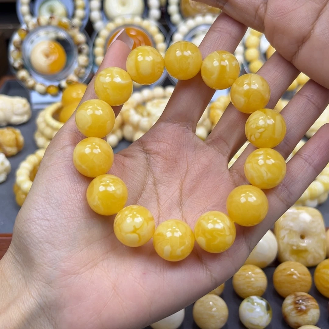 琥珀未镶嵌手串16+